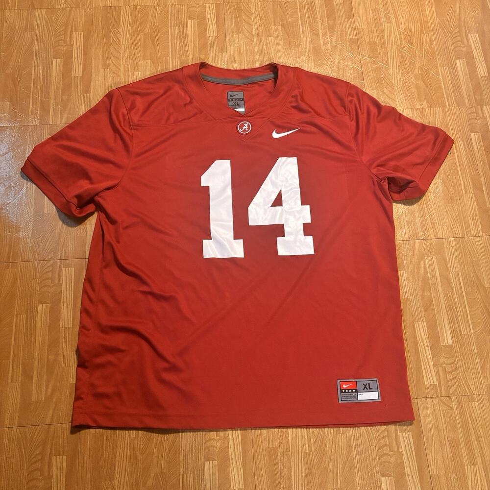 Vintage Nike Alabama Crimson Tide #14 Red Football Jersey - Adult XL